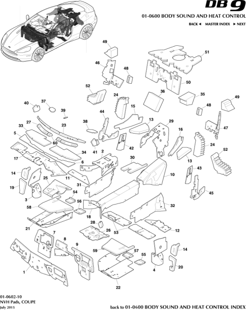 Part Diagram for Aston Martin 708873