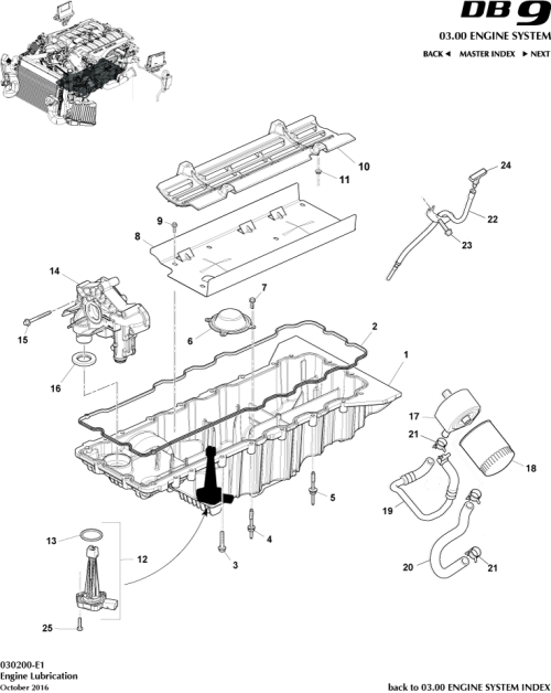 Part Diagram for Aston Martin 4G43-6K804-AA