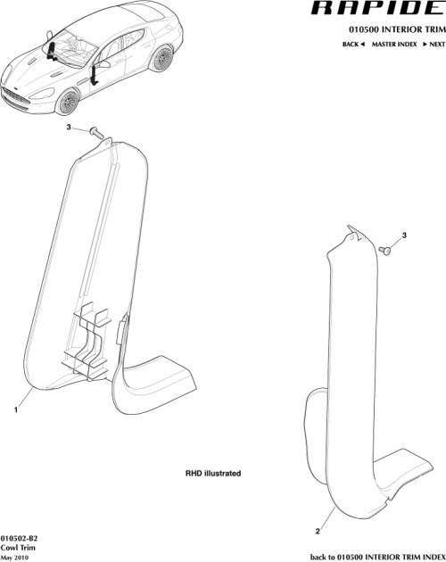 Part Diagram for Aston Martin SY9Y-3G592-AA