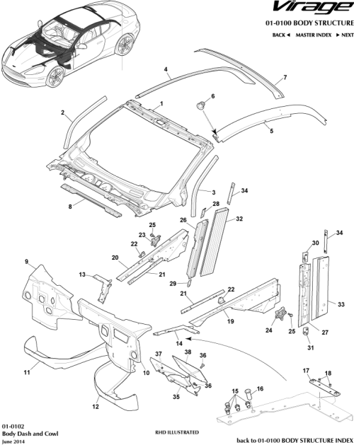 Part Diagram for Aston Martin GOAG33-F02660-AA