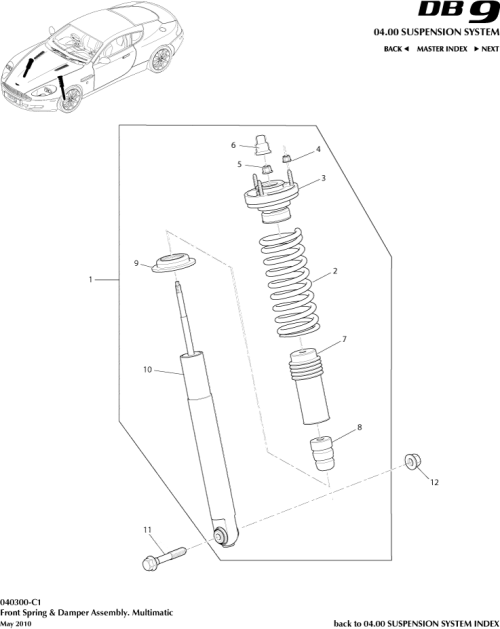 Part Diagram for Aston Martin 4G43-18174-BA