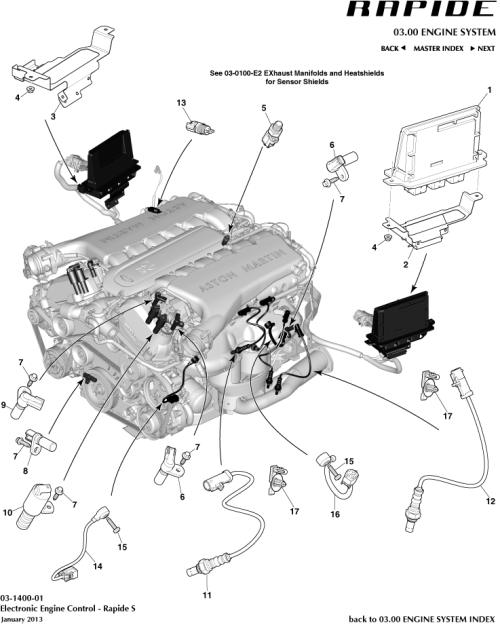 Part Diagram for Aston Martin CM5E-6B297-CB