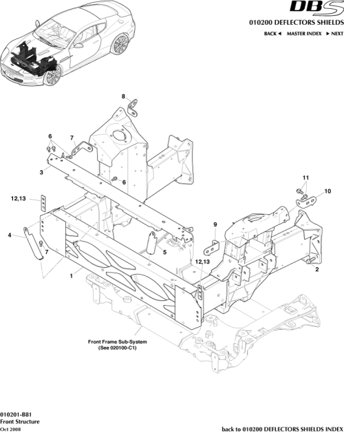 Part Diagram for Aston Martin SY9Y-C025B38-BBW