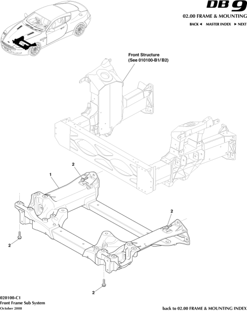 Part Diagram for Aston Martin 4G43-5019-AG