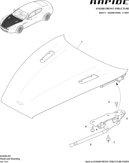 Part Diagram for Aston Martin AD43-F16612-AD