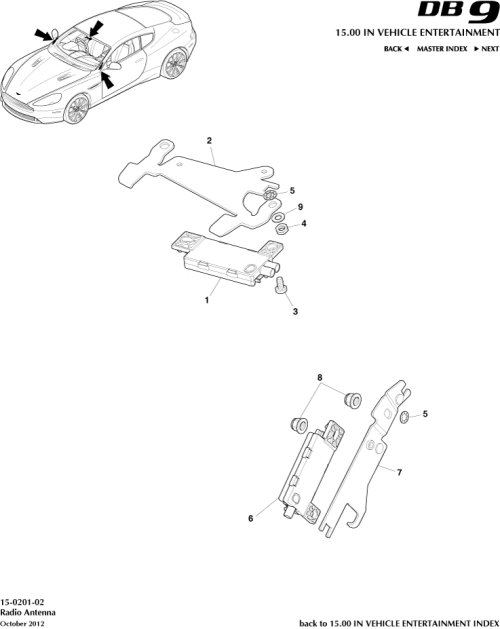 Part Diagram for Aston Martin 6G33-18C987-CD