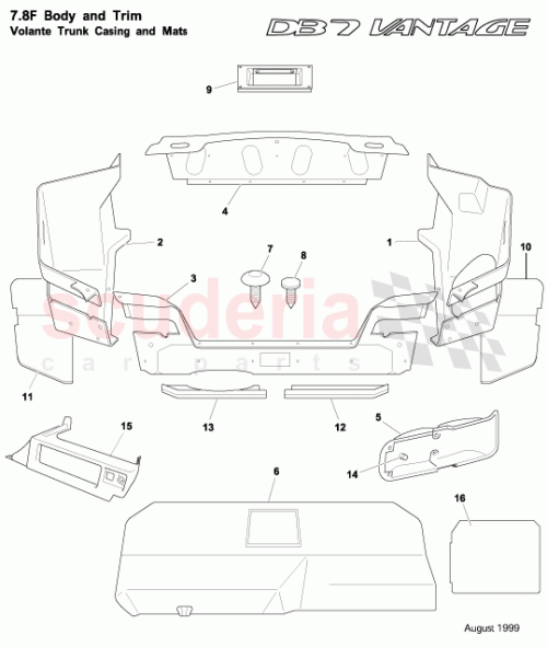 Part Diagram for Aston Martin 83140595AA