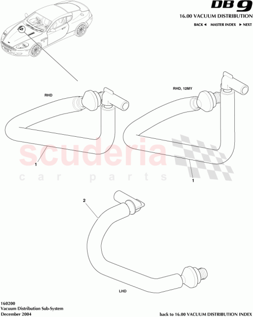 Part Diagram for Aston Martin 4G43-J1403-AB