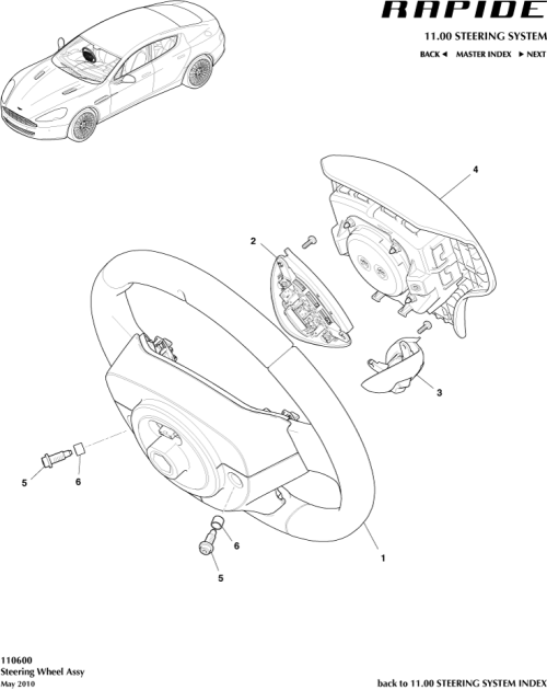 Part Diagram for Aston Martin FD33-3600-KA