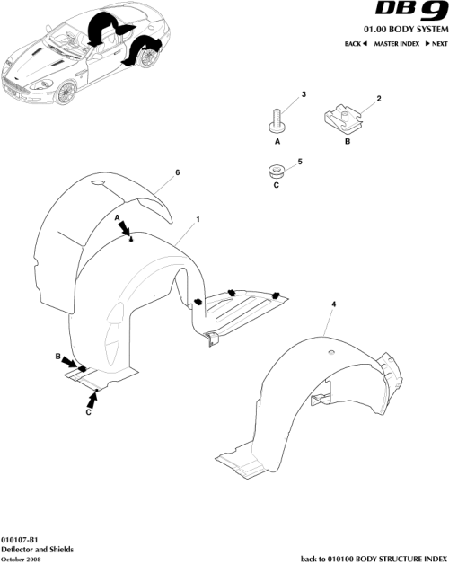 Part Diagram for Aston Martin 7G43-54279D22-AC