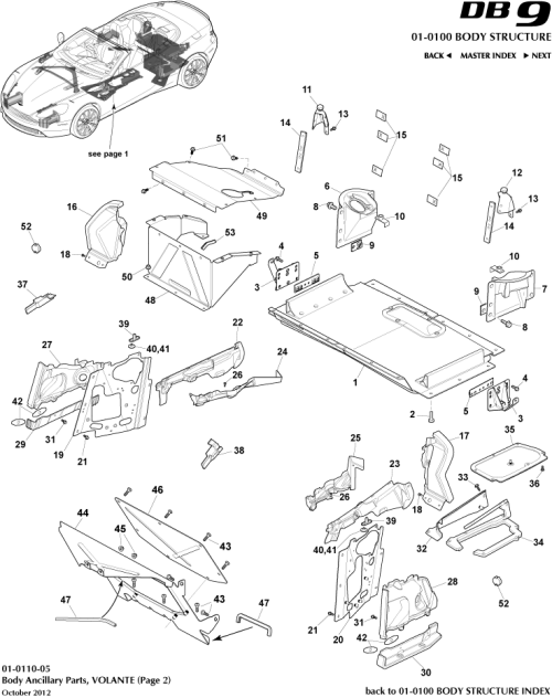 Part Diagram for Aston Martin 703074