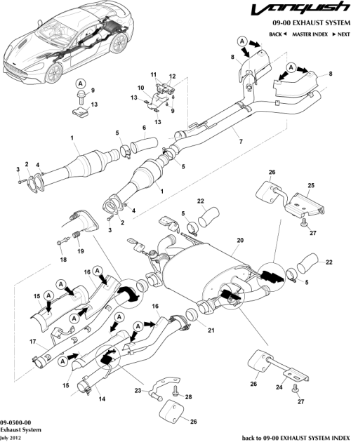 Part Diagram for Aston Martin FD33-5N201-DA