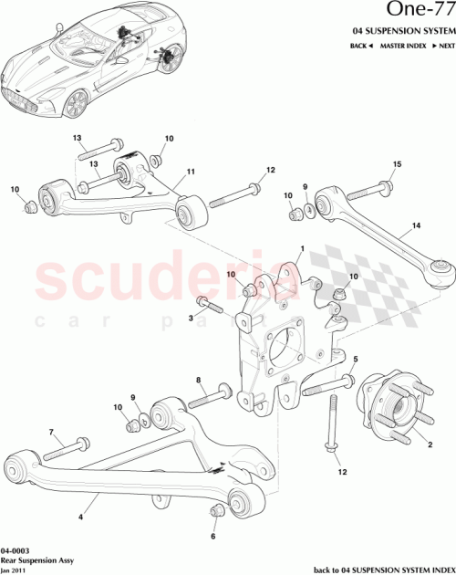 Part Diagram for Aston Martin AY93-5B531-AA