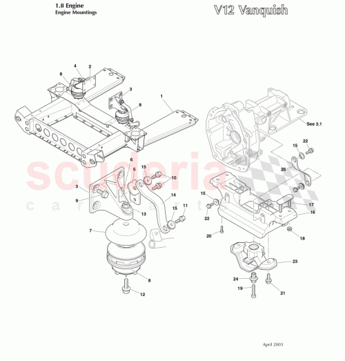 Part Diagram for Aston Martin 1R12-103825-AA