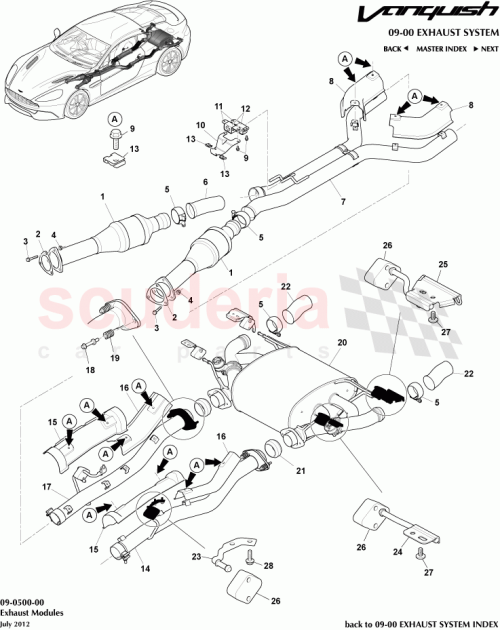 Part Diagram for Aston Martin CD33-5220-DC