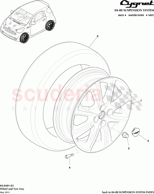 Part Diagram for Aston Martin AY2Y-1040-FA
