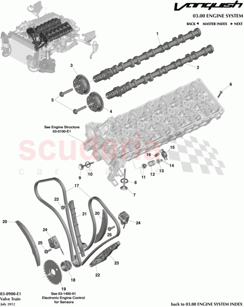 Part Diagram for Aston Martin CD33-6A267-AA