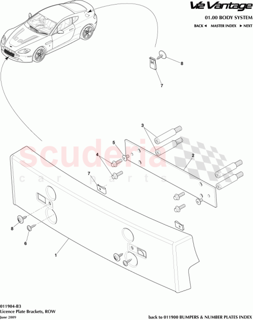 Part Diagram for Aston Martin 6G33-16E146-AD