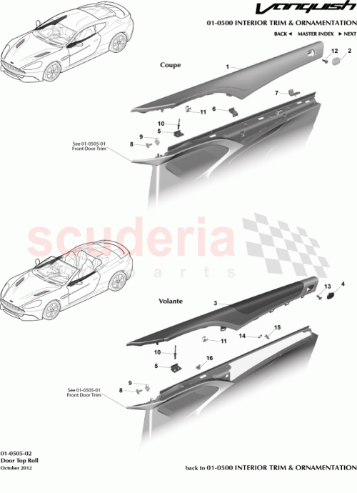 Part Diagram for Aston Martin ED33-20838-AB