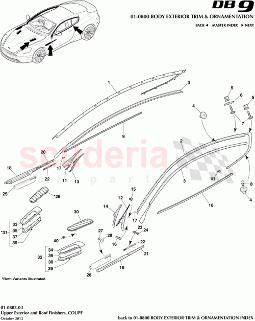Part Diagram for Aston Martin CG43-16C692-BB