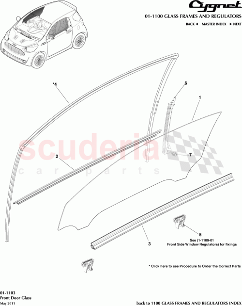 Part Diagram for Aston Martin 68151-74010