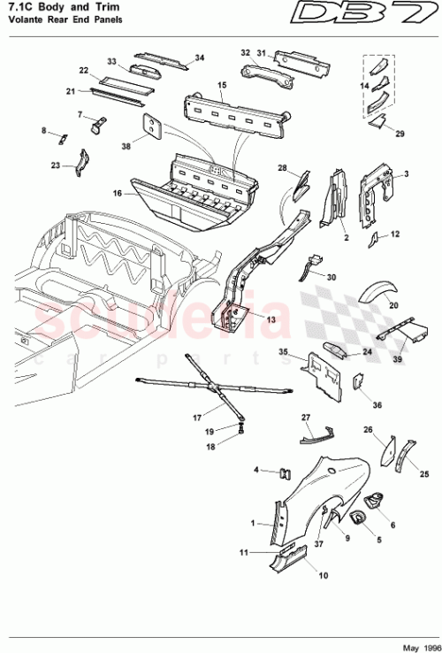 Part Diagram for Aston Martin 22-84790