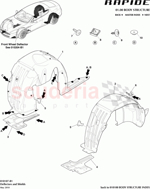 Part Diagram for Aston Martin 702514