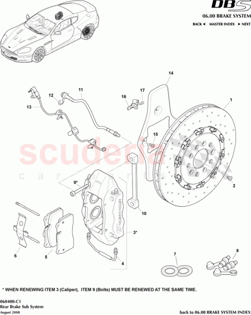 Part Diagram for Aston Martin 8D33-2C588-BA