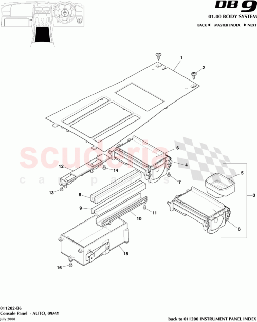 Part Diagram for Aston Martin 6G33-045A66-CA