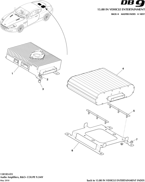 Part Diagram for Aston Martin 9D33-18C808-AA