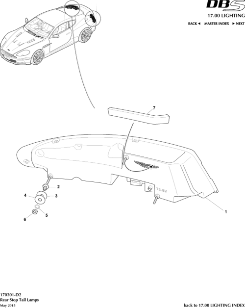 Part Diagram for Aston Martin CD33-37-10144