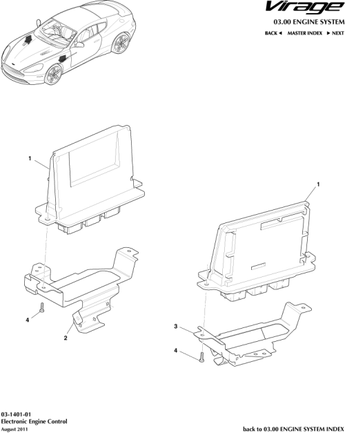 Part Diagram for Aston Martin AG43-12A650-AC