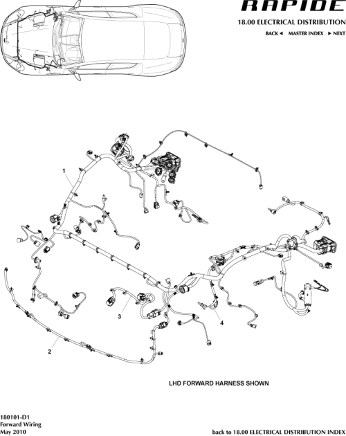 Part Diagram for Aston Martin AD43-14290-BC
