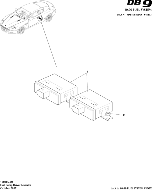 Part Diagram for Aston Martin 4G43-37-10028