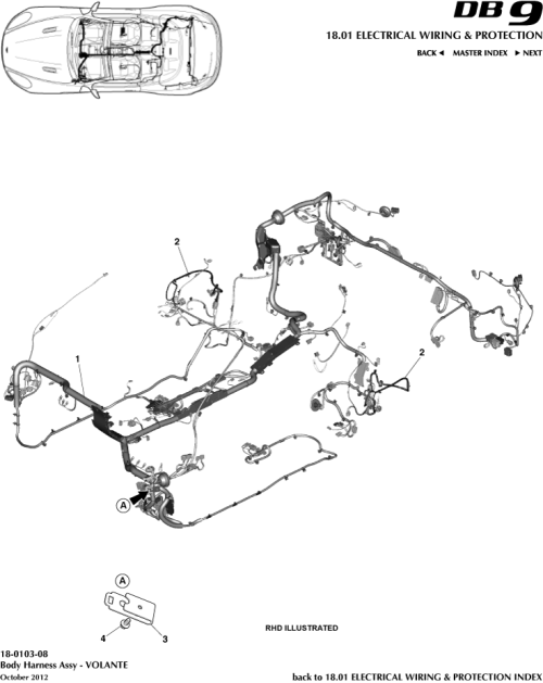 Part Diagram for Aston Martin GG43-14A005-GC
