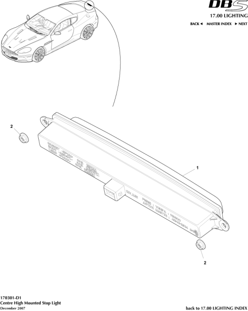 Part Diagram for Aston Martin 8D33-13N408-AB