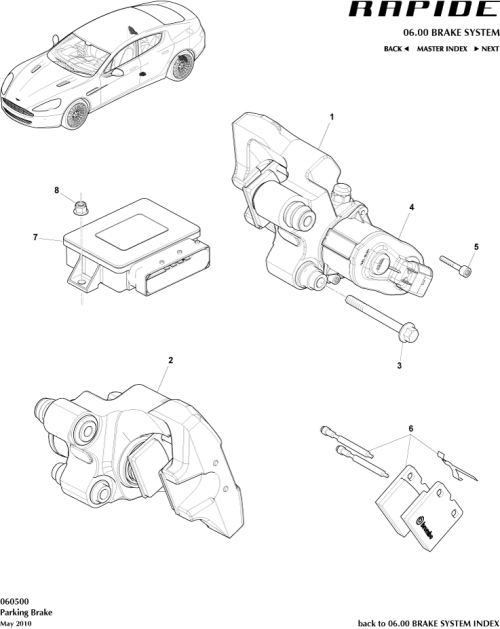 Part Diagram for Aston Martin DD43-2C496-AB