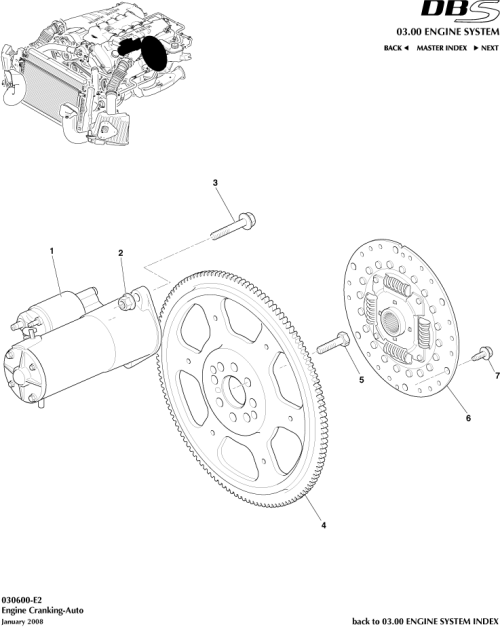 Part Diagram for Aston Martin 4G43-405073-AD