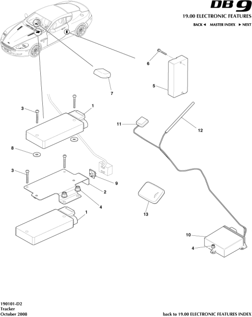 Part Diagram for Aston Martin 7G43-19G311-AE