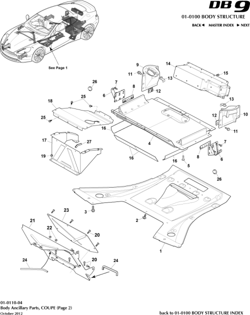 Part Diagram for Aston Martin 702637