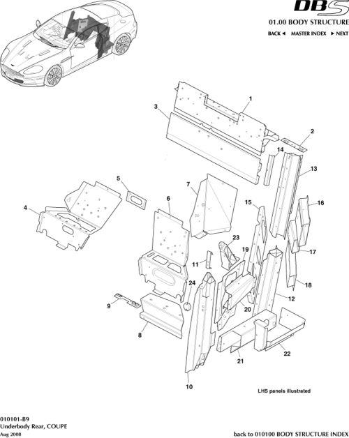 Part Diagram for Aston Martin 8G43-C24313-AA