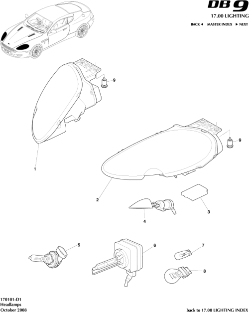 Part Diagram for Aston Martin 4G43-13465-AA