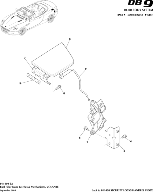 Part Diagram for Aston Martin 4G43-L405B96-AB