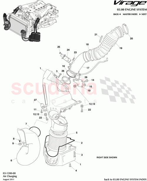 Part Diagram for Aston Martin 4G439B609AB