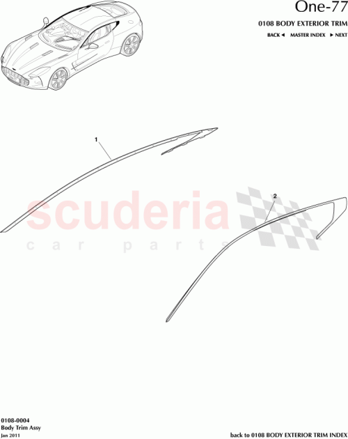 Part Diagram for Aston Martin DBY00338-A