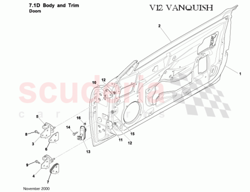 Part Diagram for Aston Martin 701885