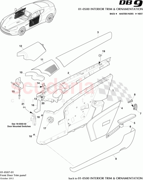 Part Diagram for Aston Martin CG43-23943-HCW