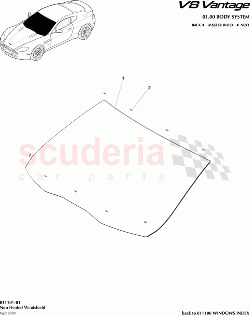 Part Diagram for Aston Martin 6G33-76-10658