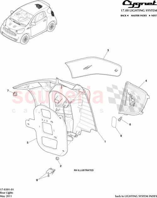 Part Diagram for Aston Martin 81568-74010