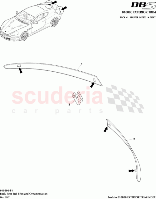 Part Diagram for Aston Martin CD33-13A539-AA